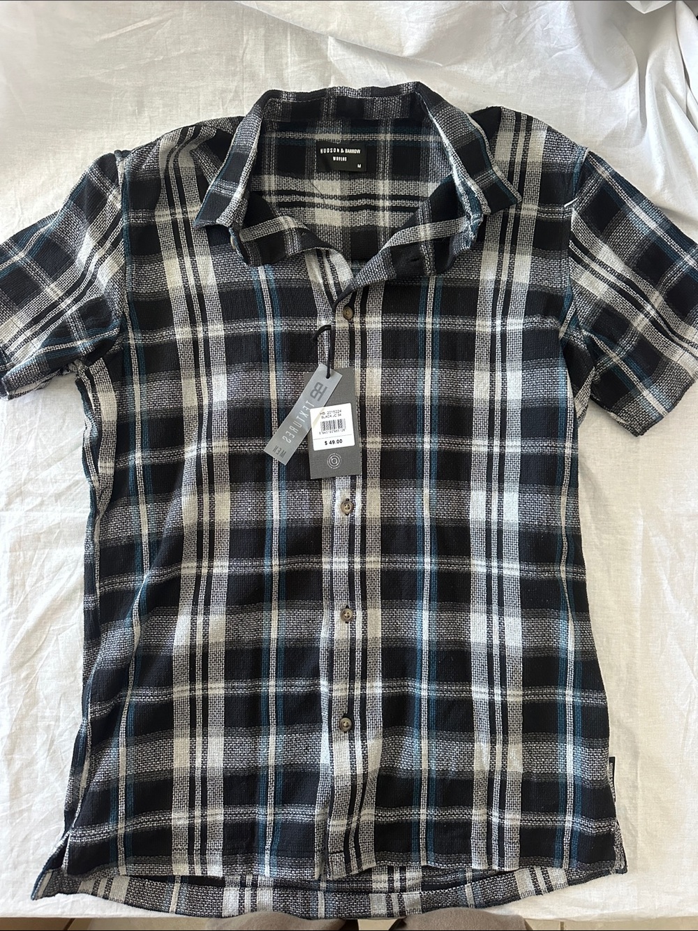 Hudson and Barrow Button Down Woven Shirt